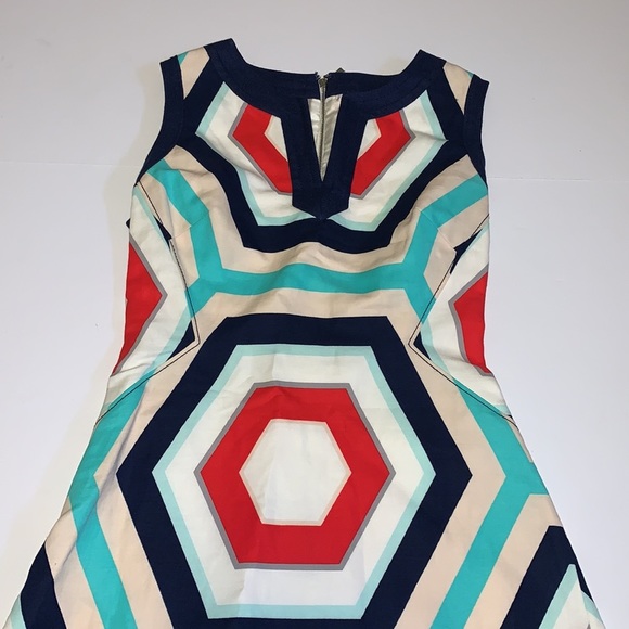 Kate Spade Multicoloured Geometric Print Dress - Women’s Size 4 - Picture 2 of 7